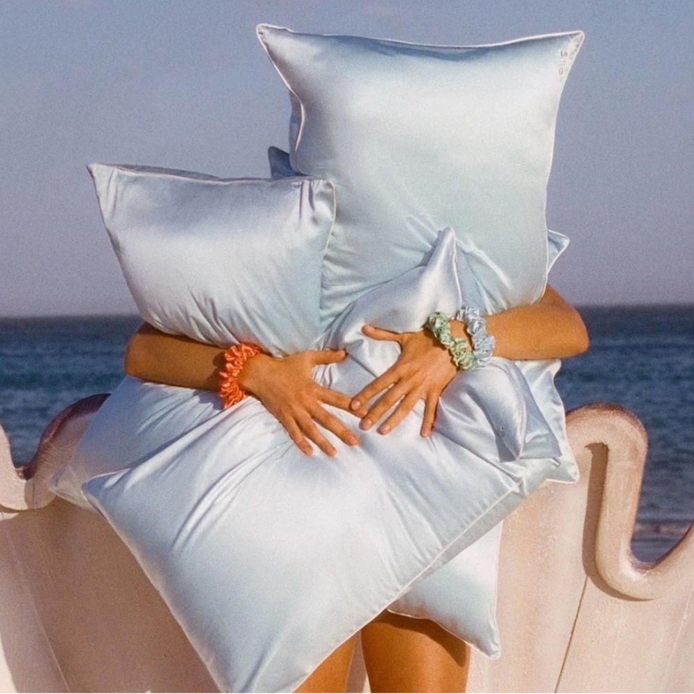 Slip Pure 100% Silk Queen Pillowcase in Seabreeze New In Box